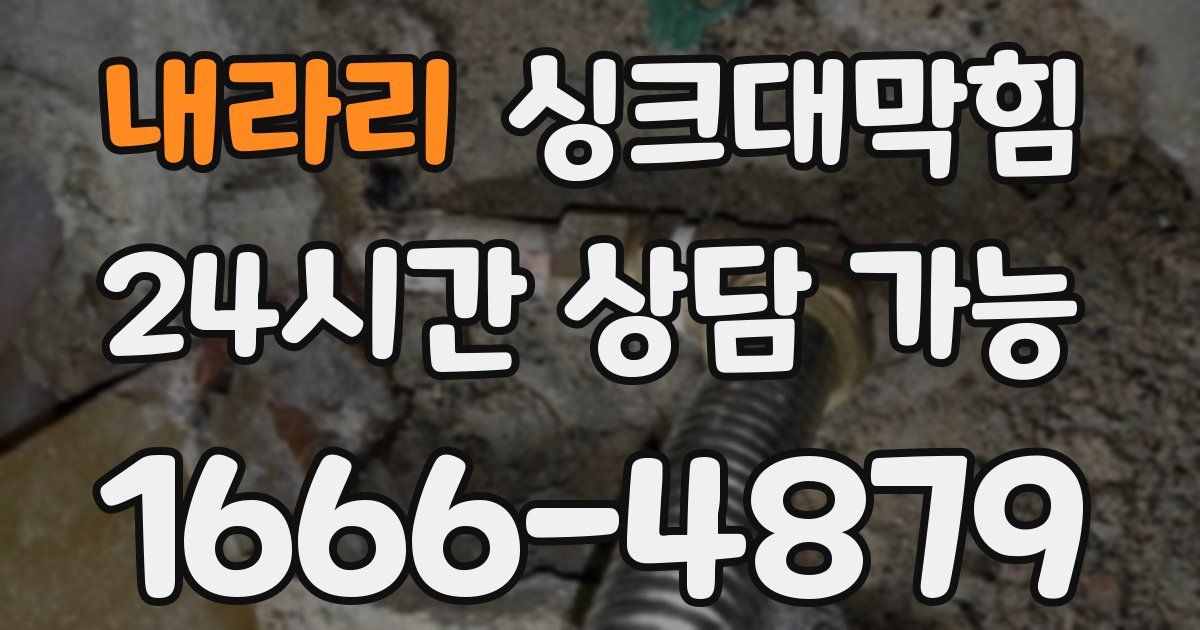 내라리 싱크대 뚫기
