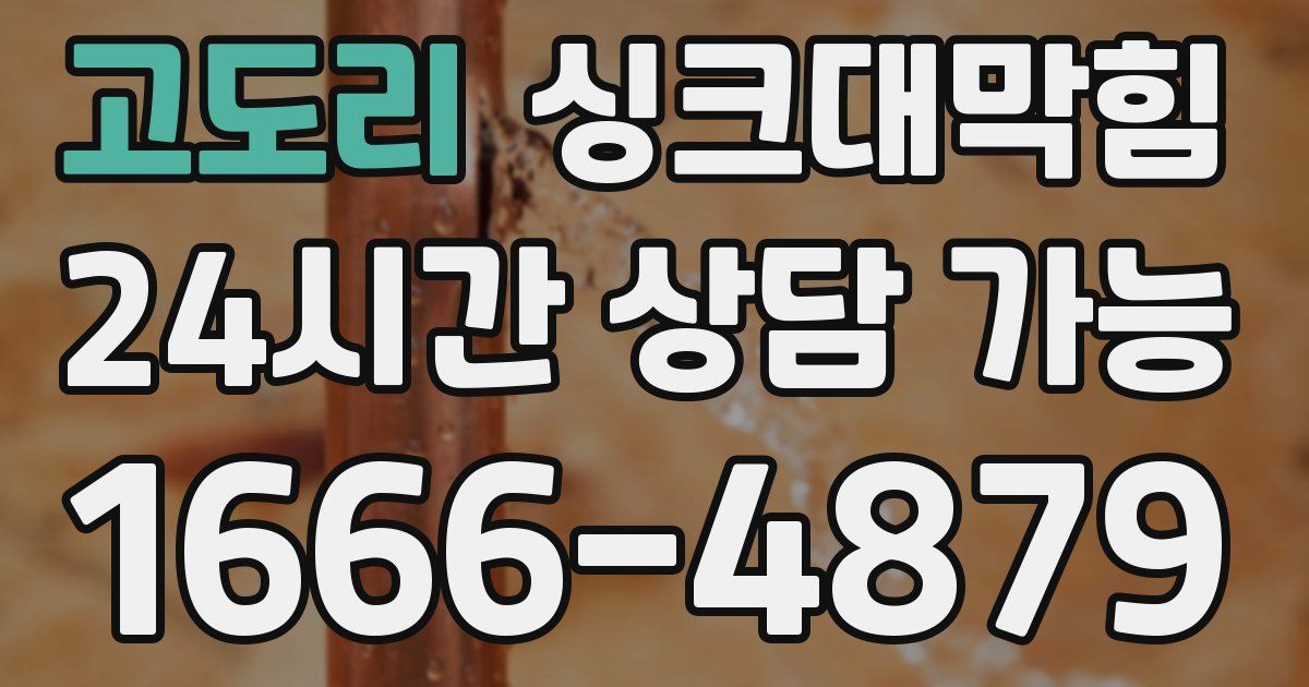 고도리 싱크대 뚫기