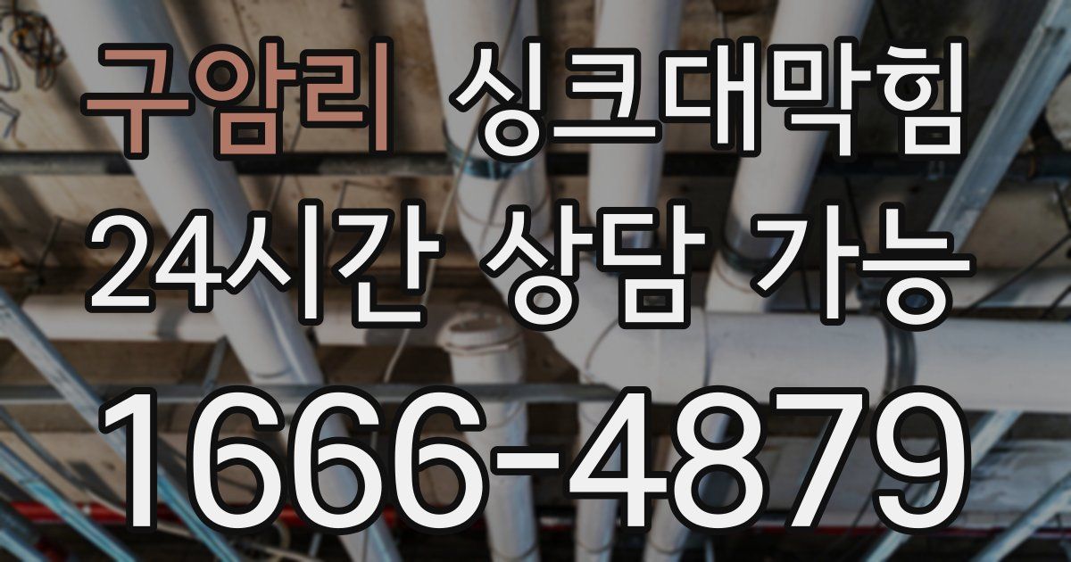 구암리 싱크대 뚫기