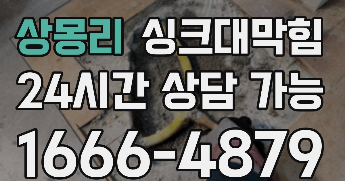 상몽리 싱크대 뚫기