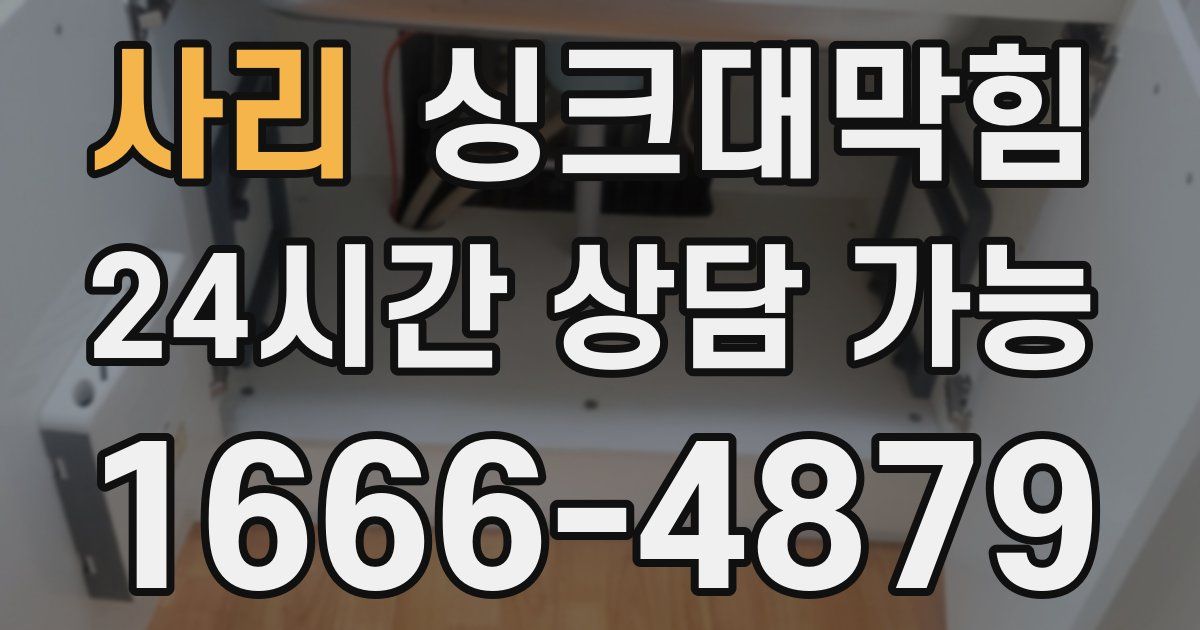 사리 싱크대 뚫기