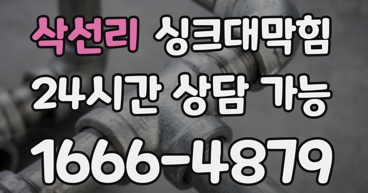 삭선리 싱크대 뚫기