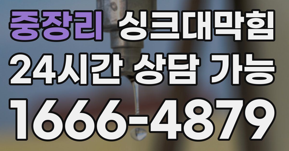 중장리 싱크대 뚫기
