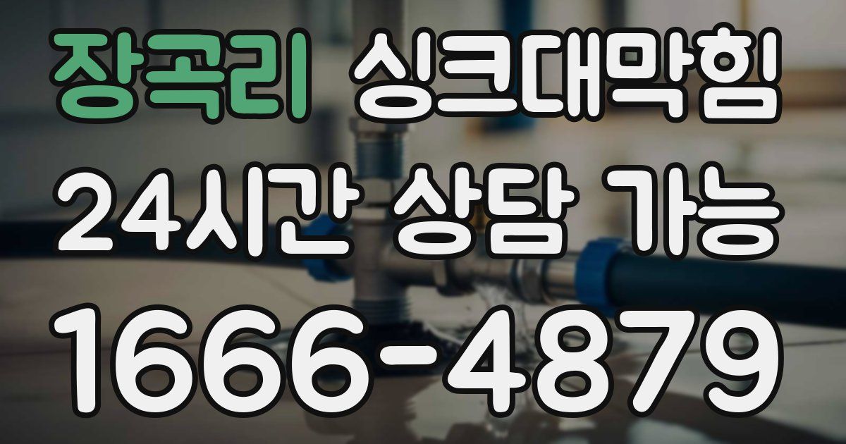 장곡리 싱크대 뚫기