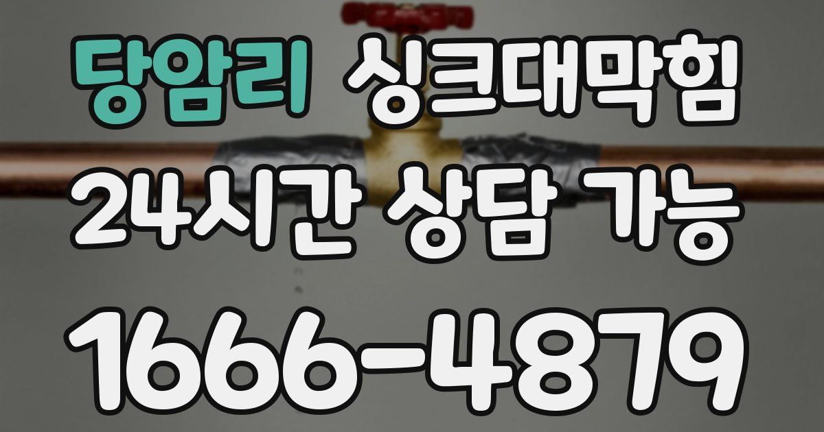 당암리 싱크대 뚫기