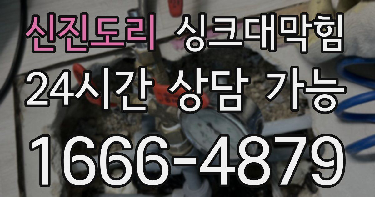 신진도리 싱크대 뚫기