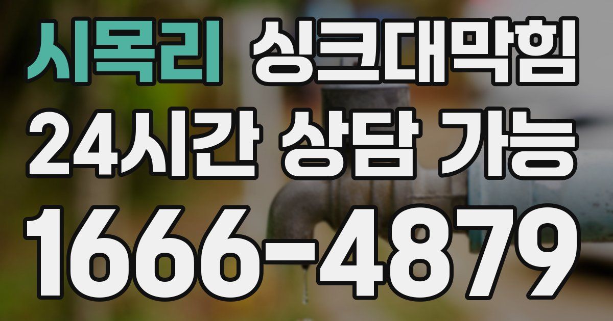 시목리 싱크대 뚫기