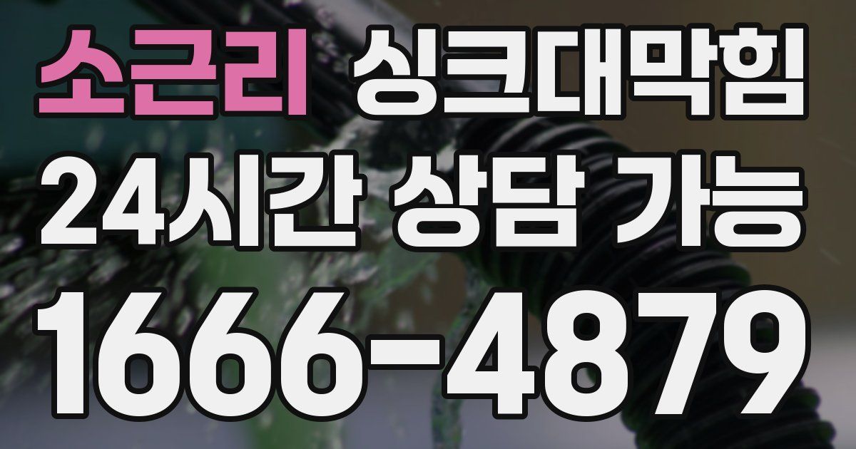 소근리 싱크대 뚫기