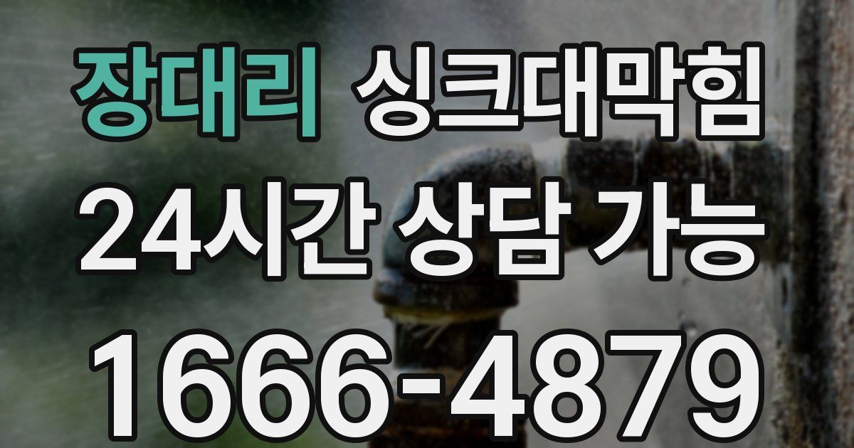 장대리 싱크대 뚫기