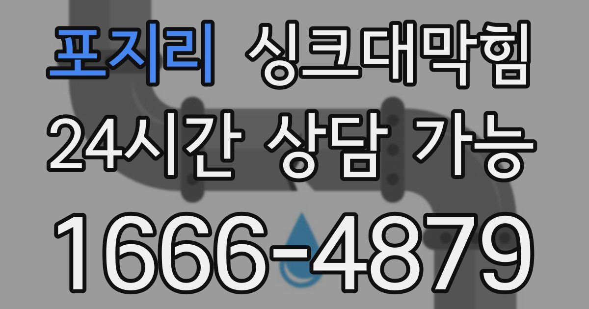 포지리 싱크대 뚫기