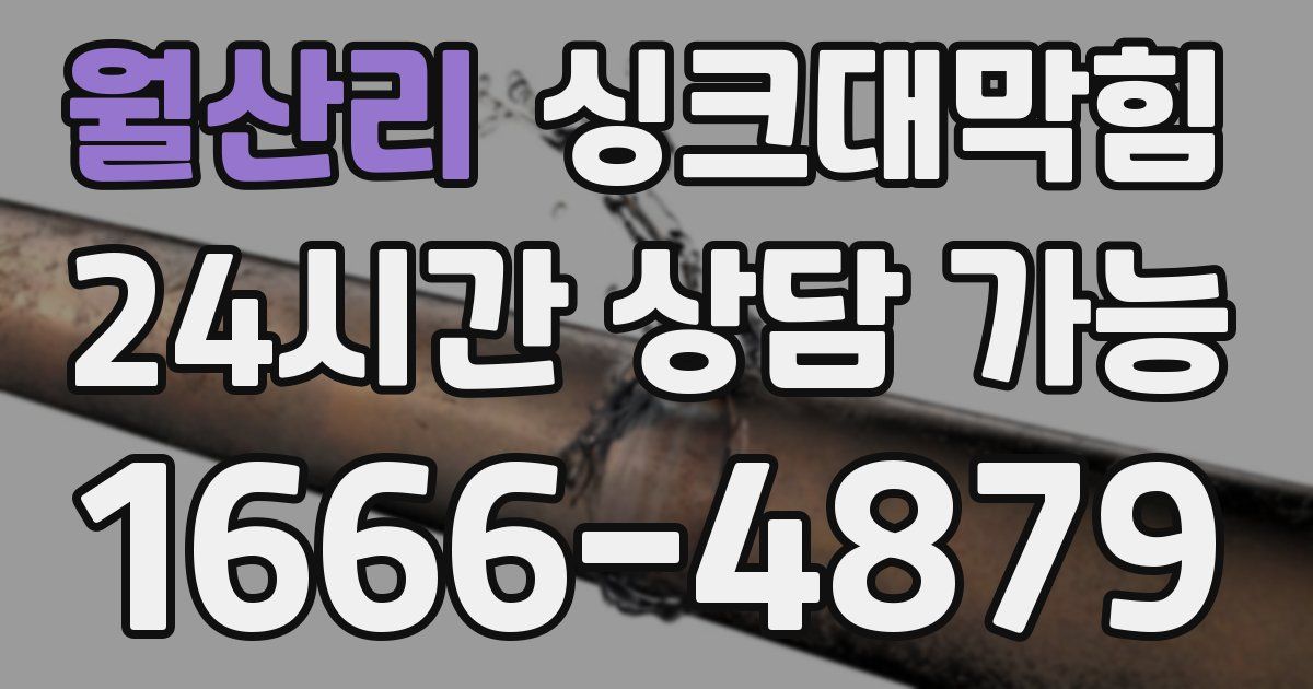 월산리 싱크대 뚫기
