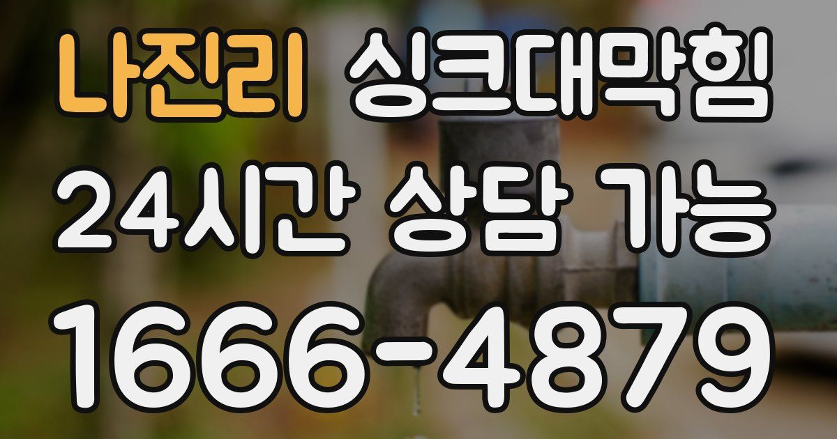 나진리 싱크대 뚫기