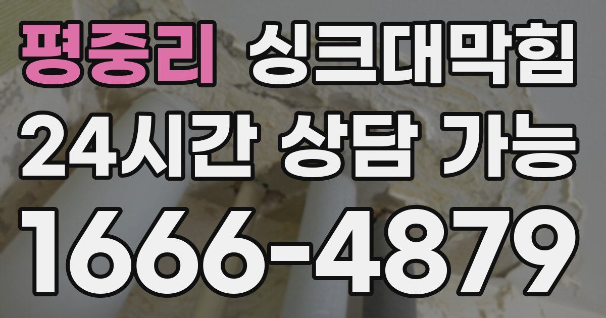 평중리 싱크대 뚫기