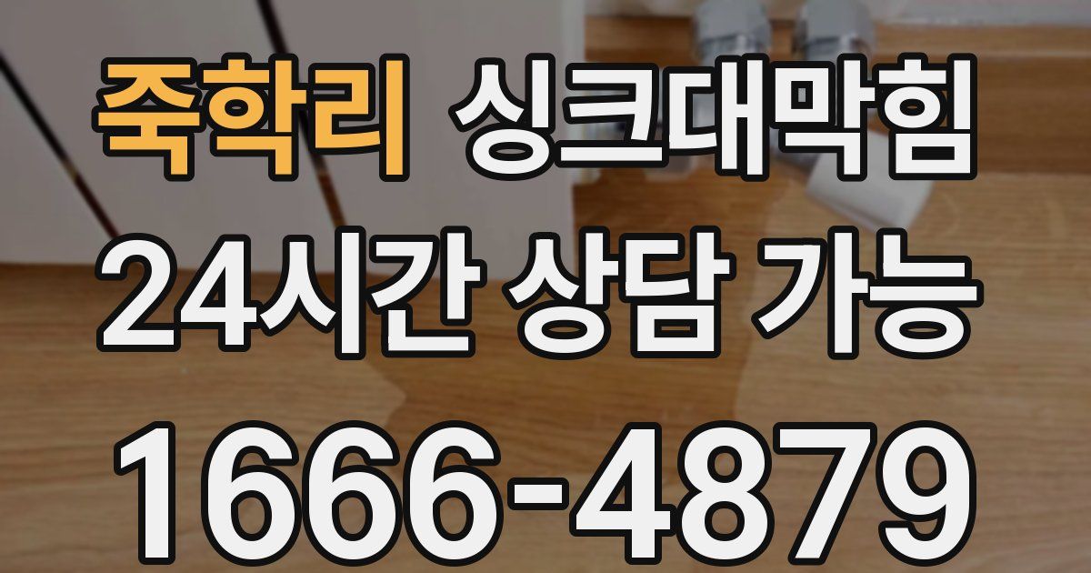 죽학리 싱크대 뚫기