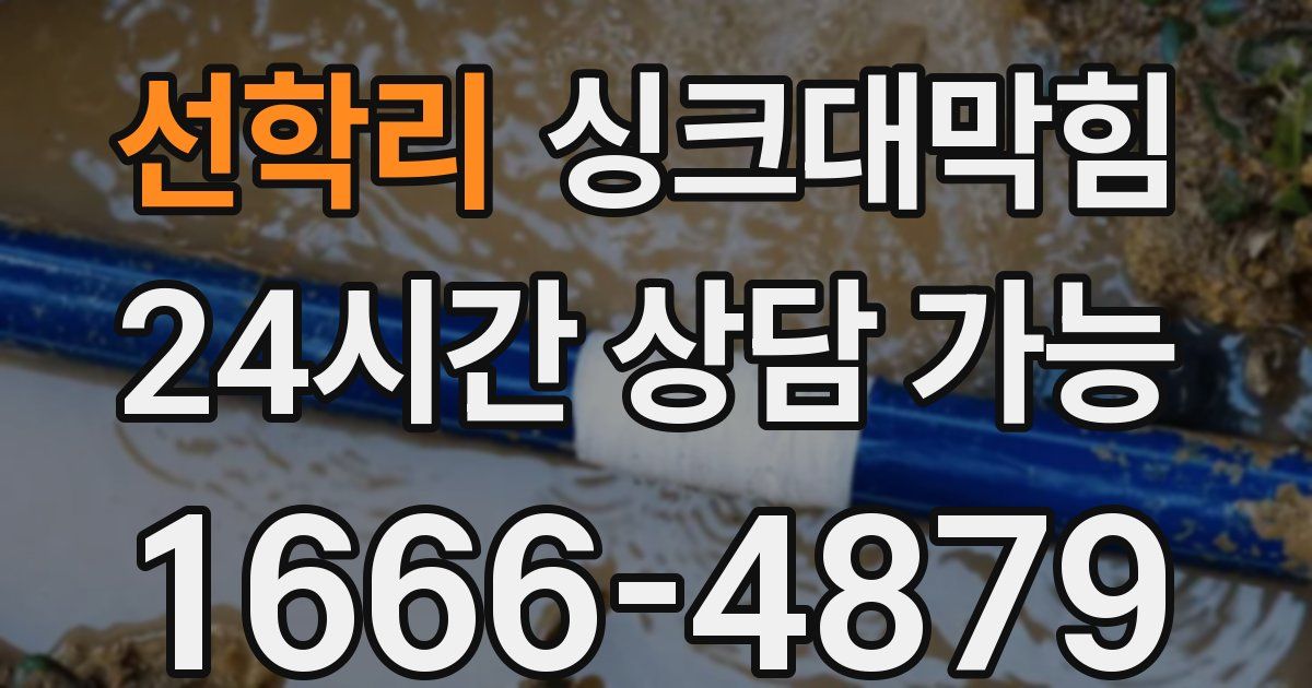 선학리 싱크대 뚫기