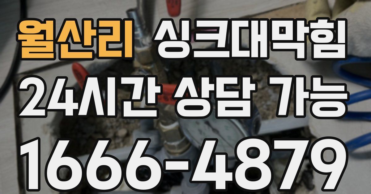 월산리 싱크대 뚫기