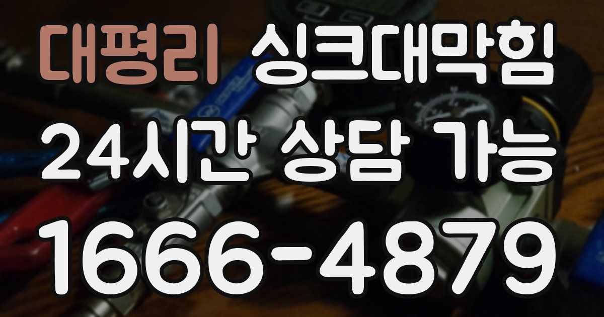 대평리 싱크대 뚫기