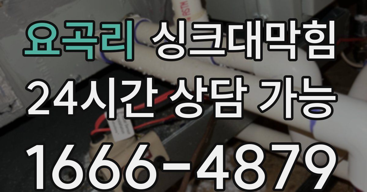 요곡리 싱크대 뚫기