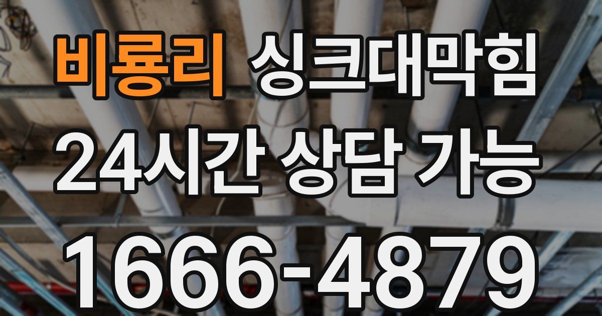 비룡리 싱크대 뚫기