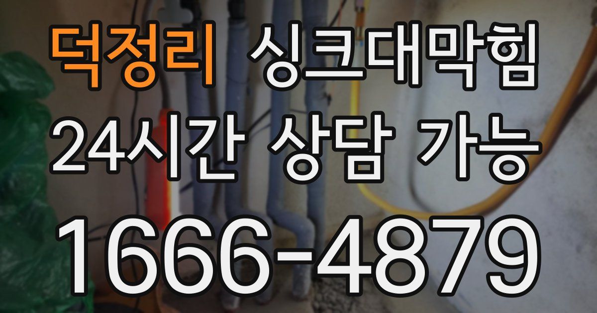 덕정리 싱크대 뚫기