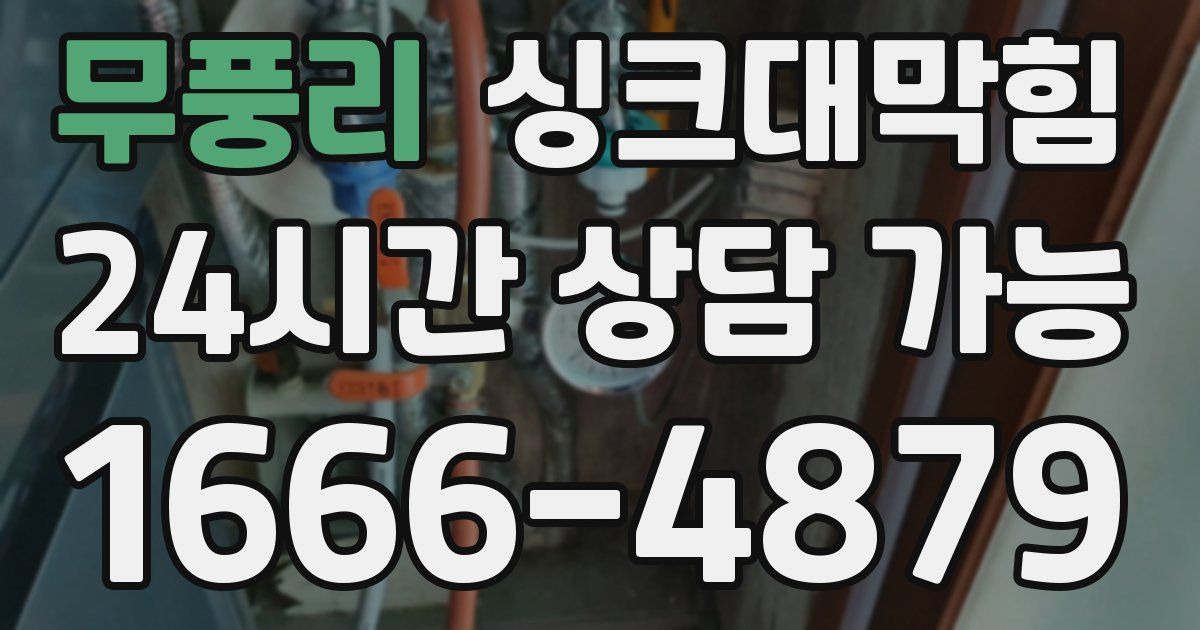 무풍리 싱크대 뚫기