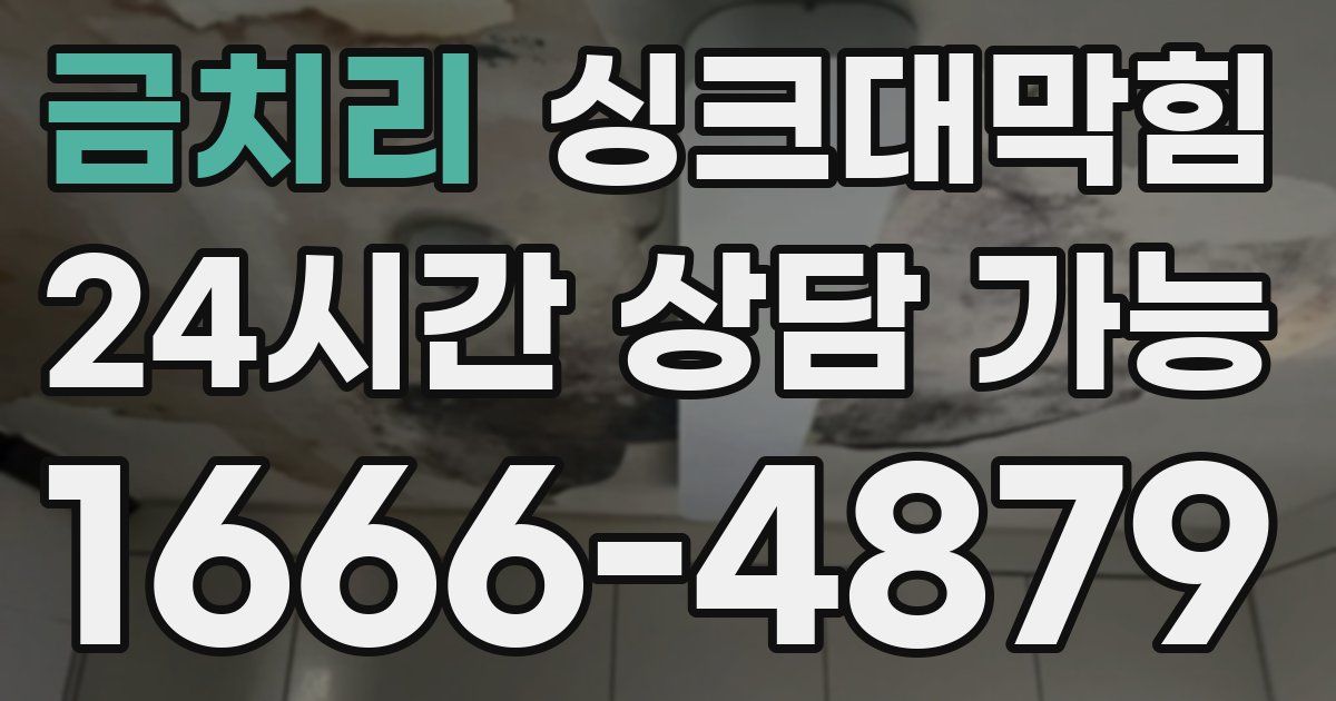 금치리 싱크대 뚫기