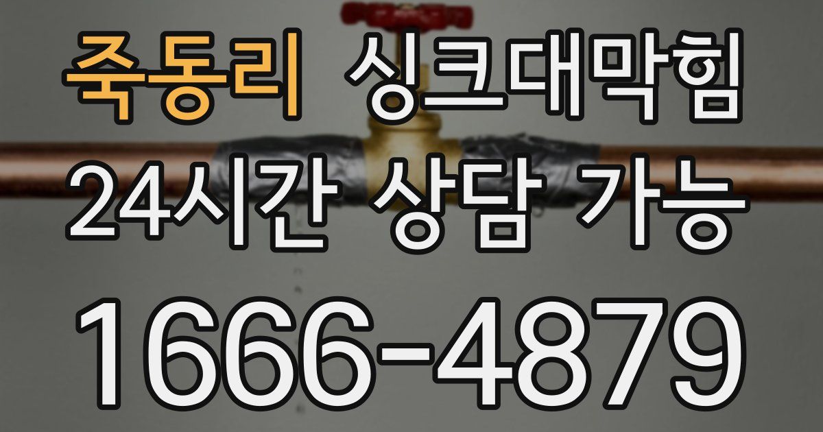 죽동리 싱크대 뚫기