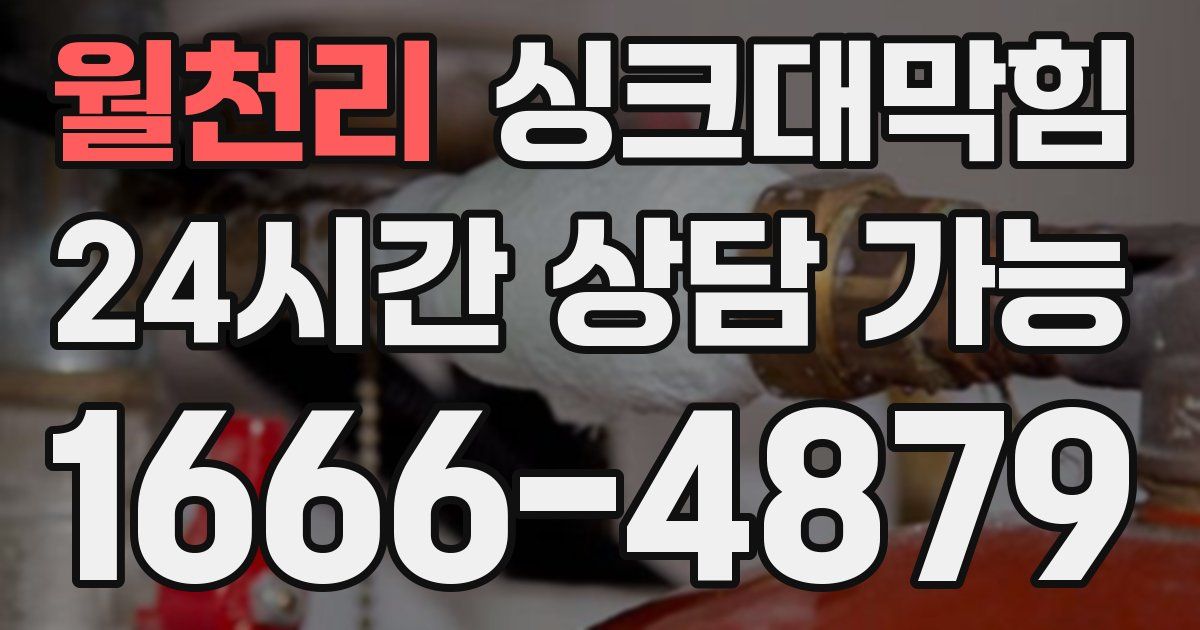 월천리 싱크대 뚫기