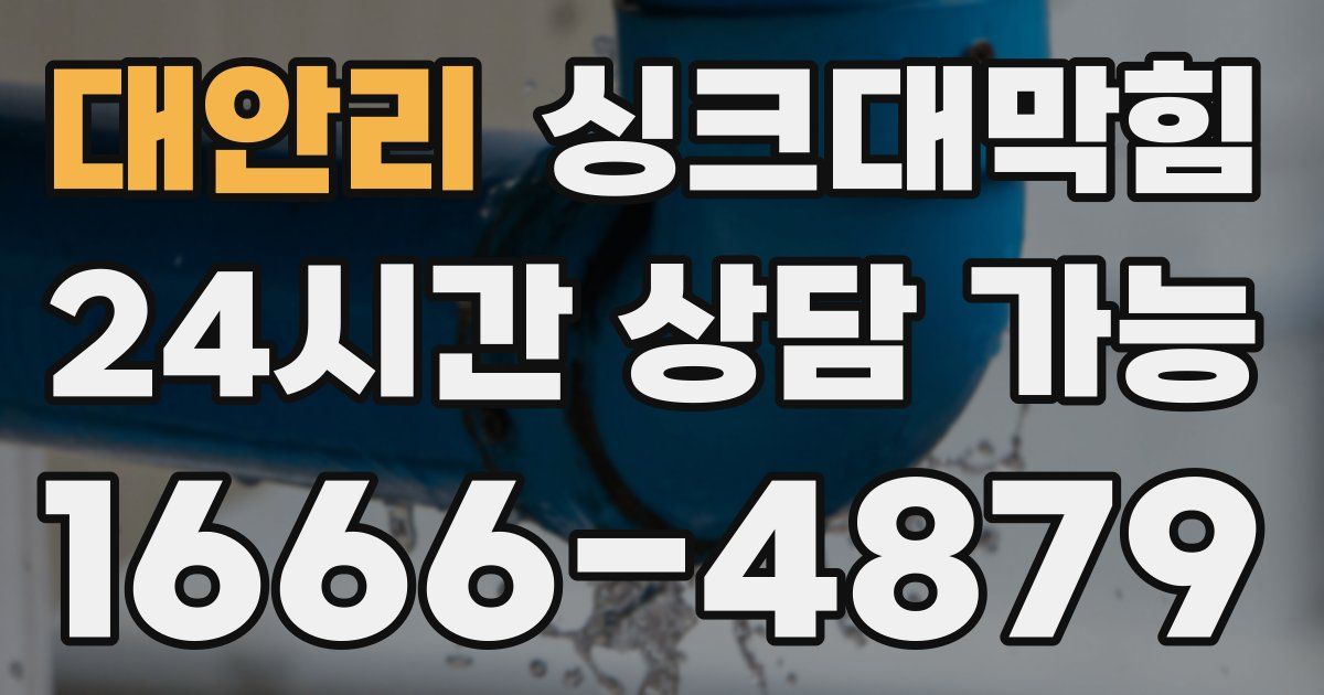 대안리 싱크대 뚫기