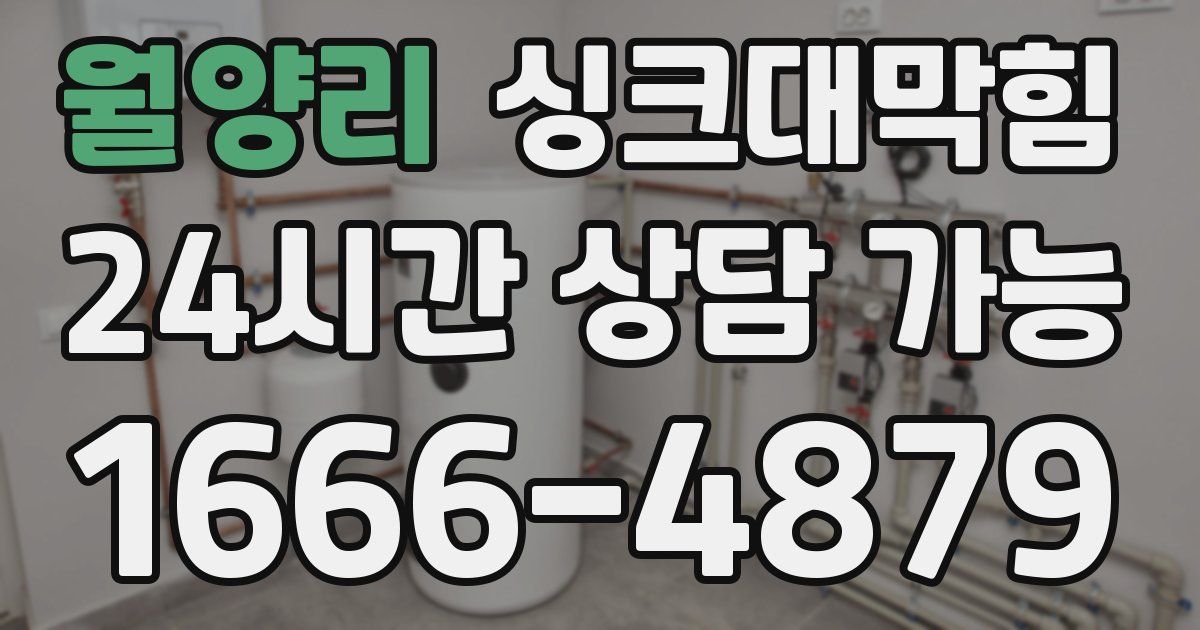 월양리 싱크대 뚫기