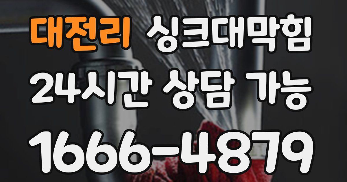 대전리 싱크대 뚫기