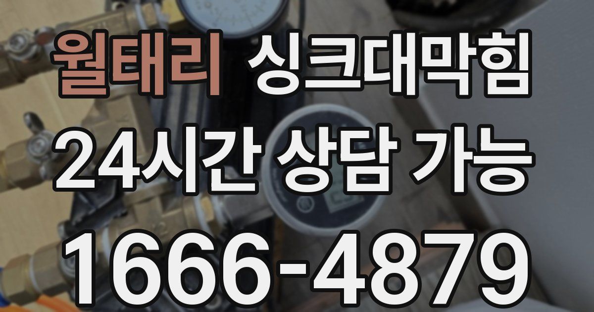 월태리 싱크대 뚫기