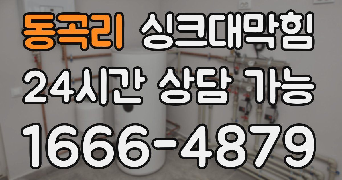 동곡리 싱크대 뚫기