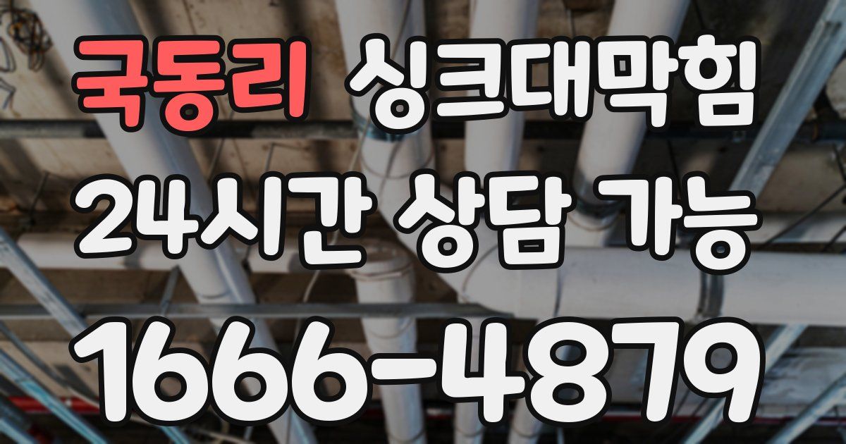 국동리 싱크대 뚫기