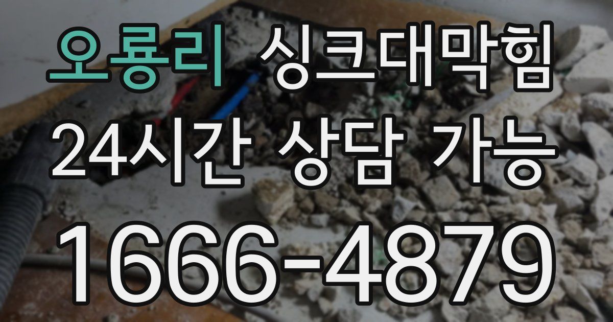 오룡리 싱크대 뚫기