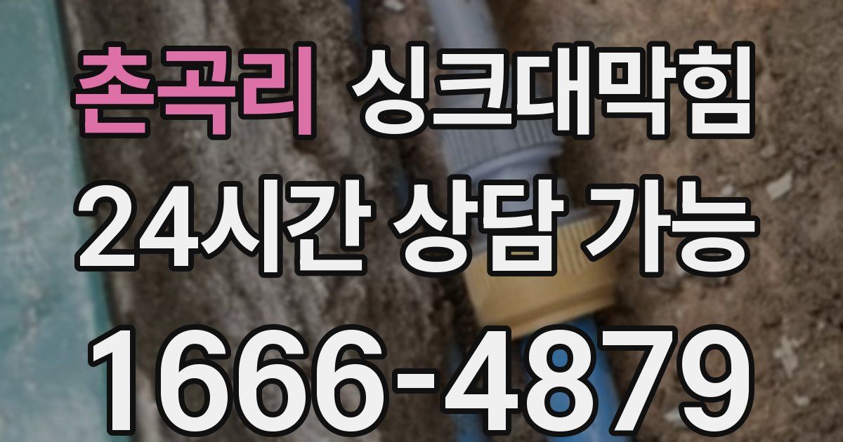 촌곡리 싱크대 뚫기