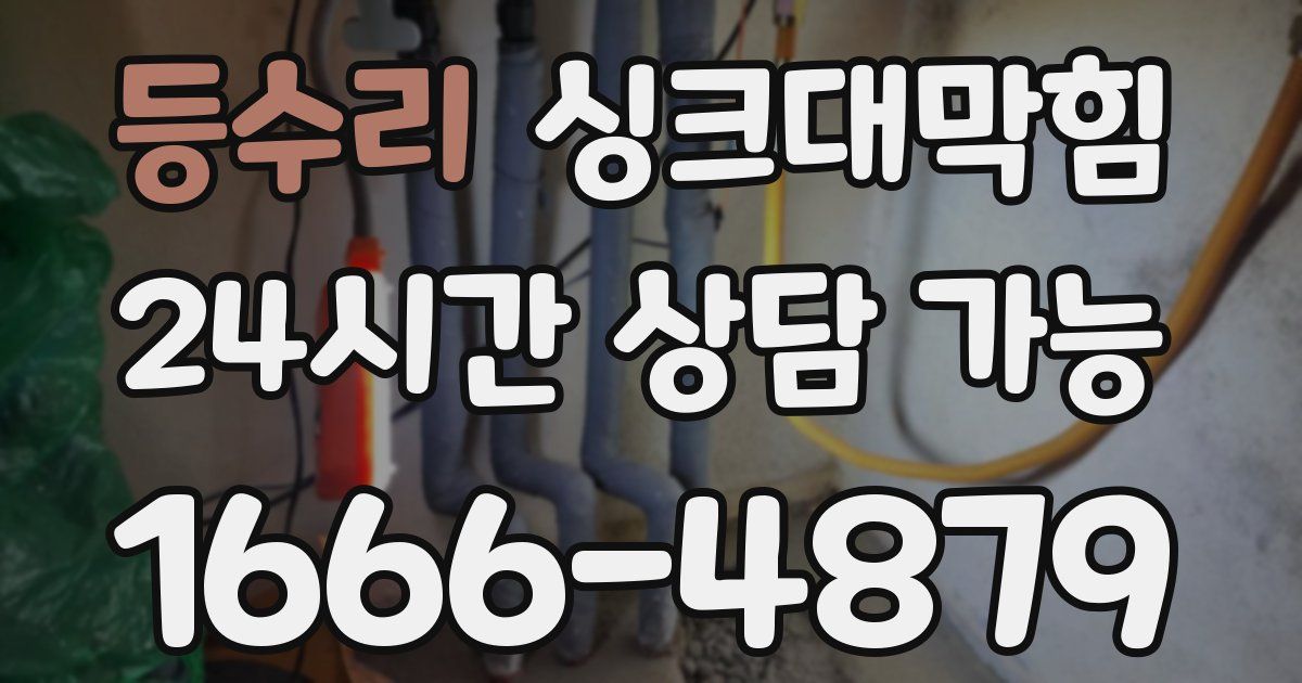 등수리 싱크대 뚫기