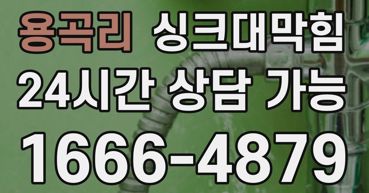 용곡리 싱크대 뚫기