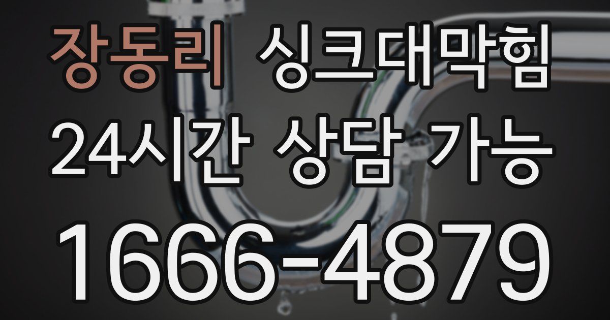 장동리 싱크대 뚫기