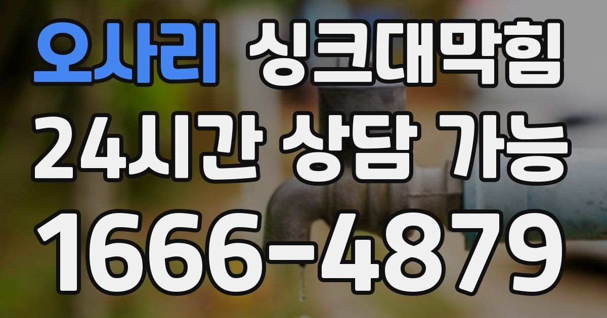 오사리 싱크대 뚫기