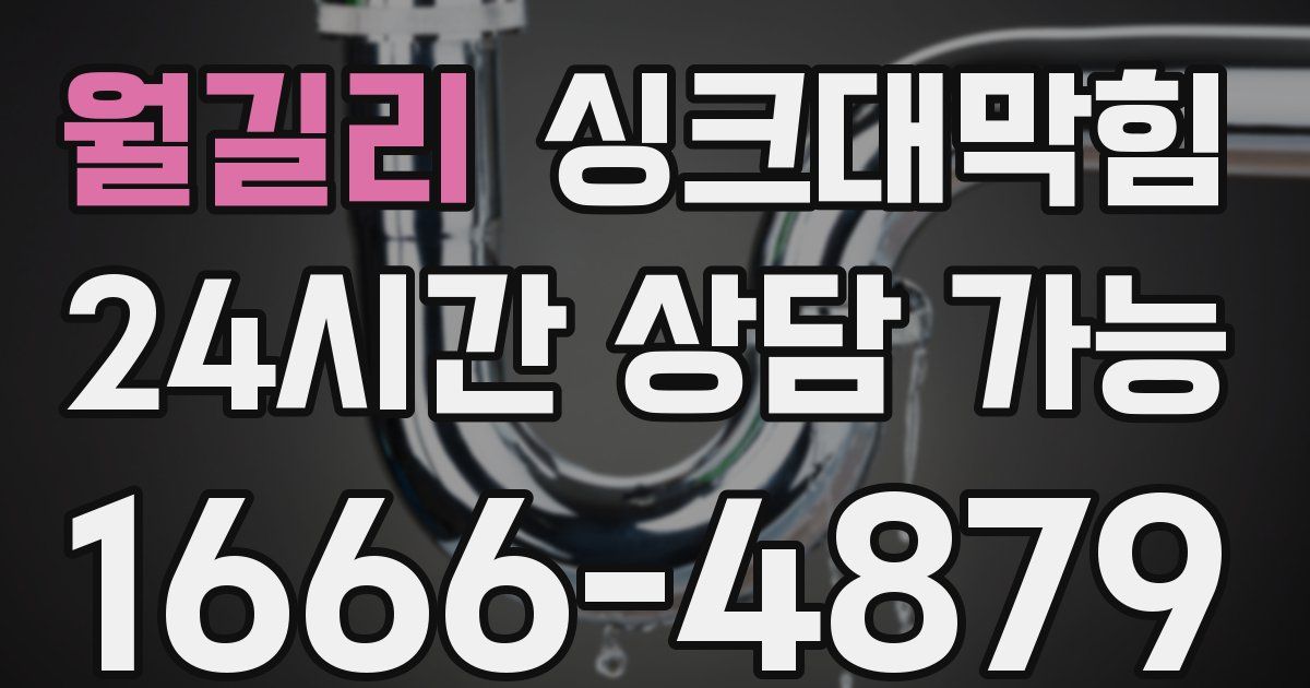 월길리 싱크대 뚫기