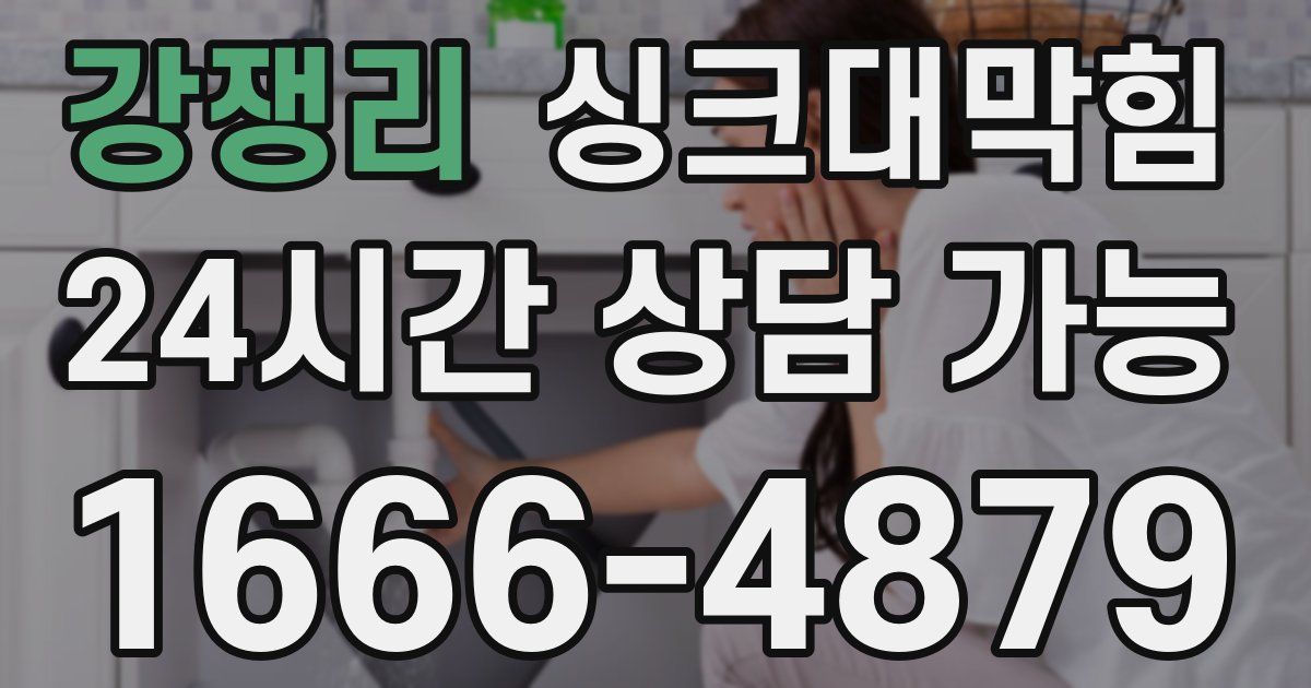 강쟁리 싱크대 뚫기