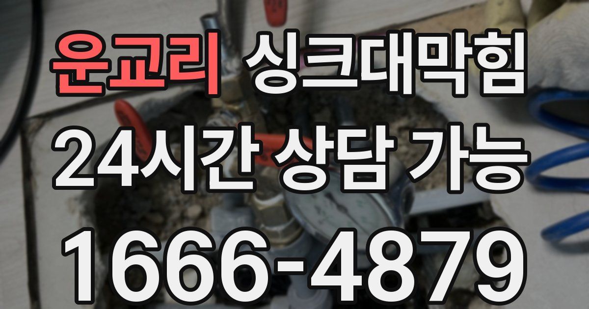 운교리 싱크대 뚫기