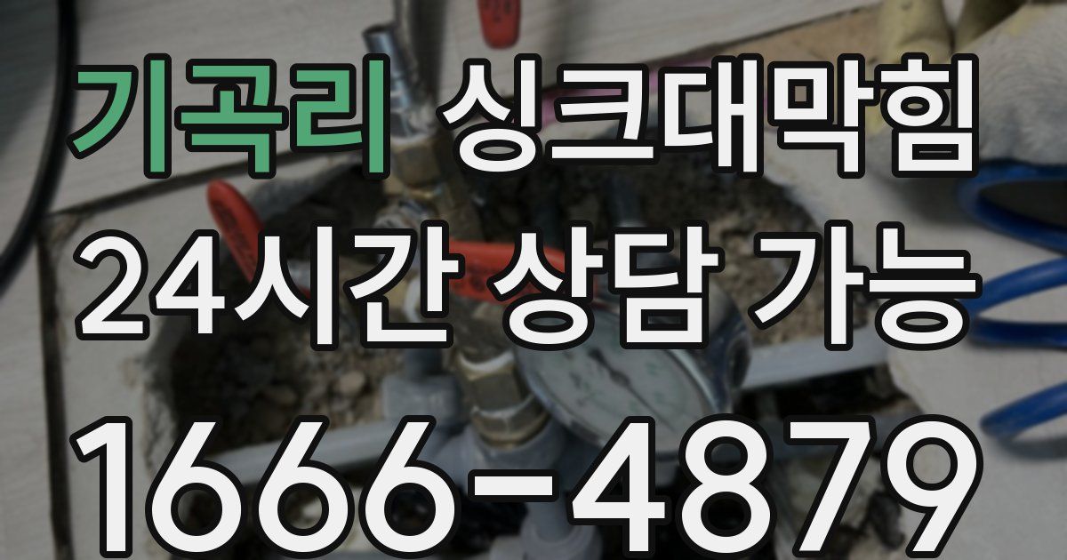 기곡리 싱크대 뚫기