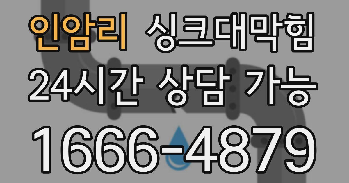 인암리 싱크대 뚫기
