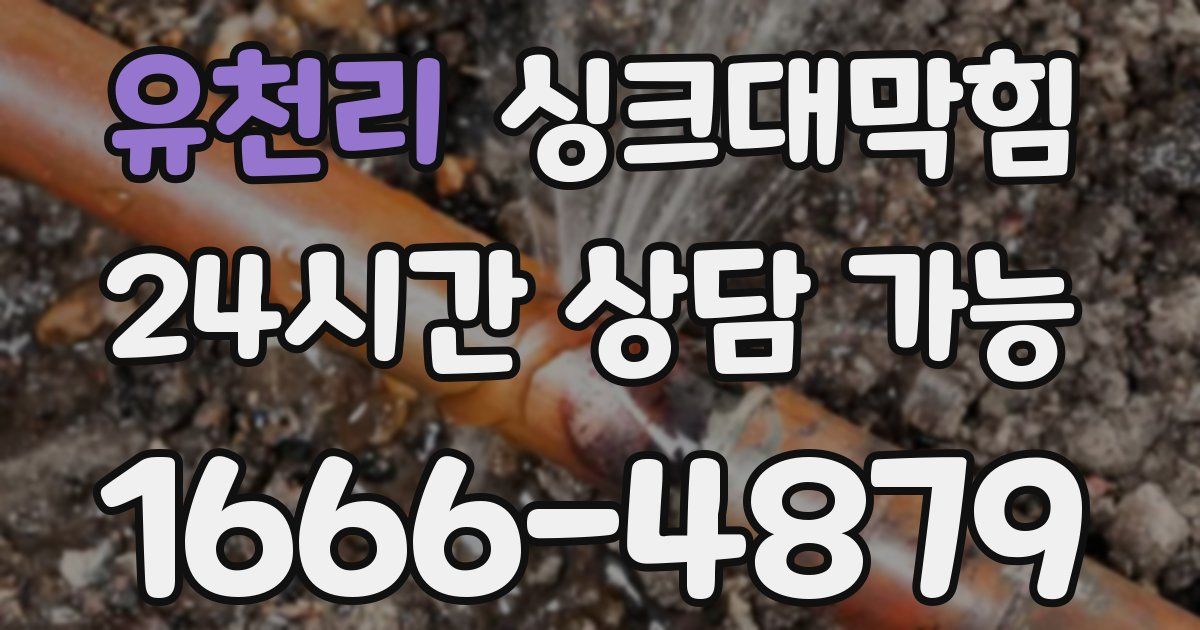 유천리 싱크대 뚫기