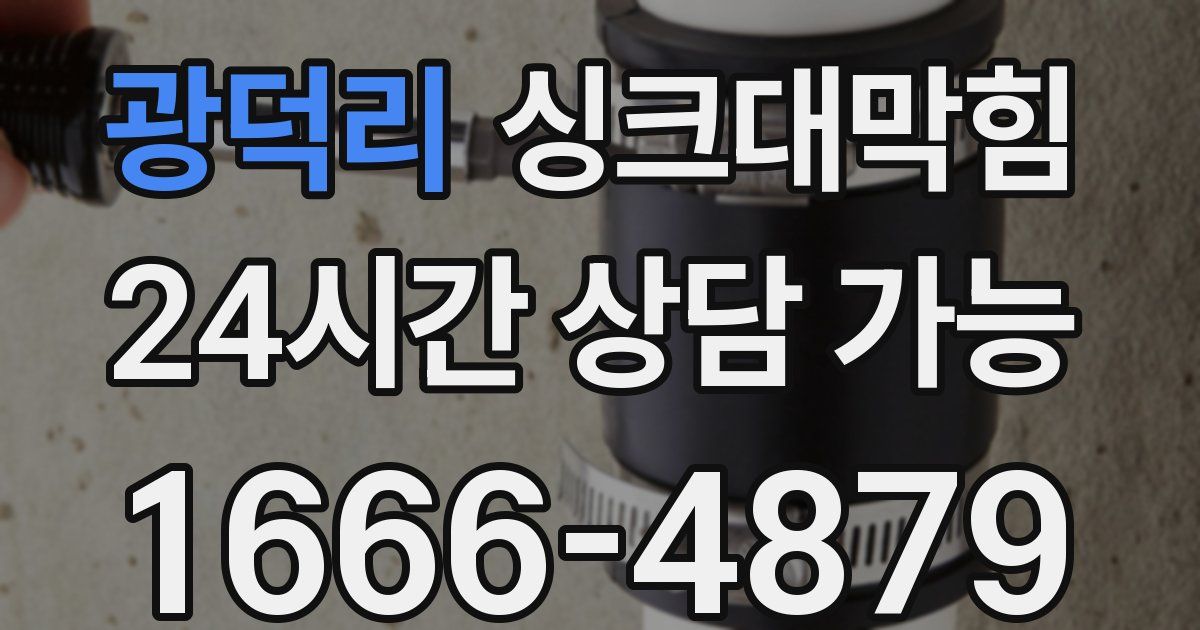 광덕리 싱크대 뚫기