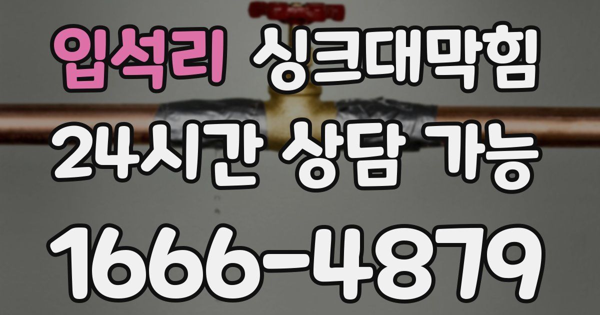 입석리 싱크대 뚫기