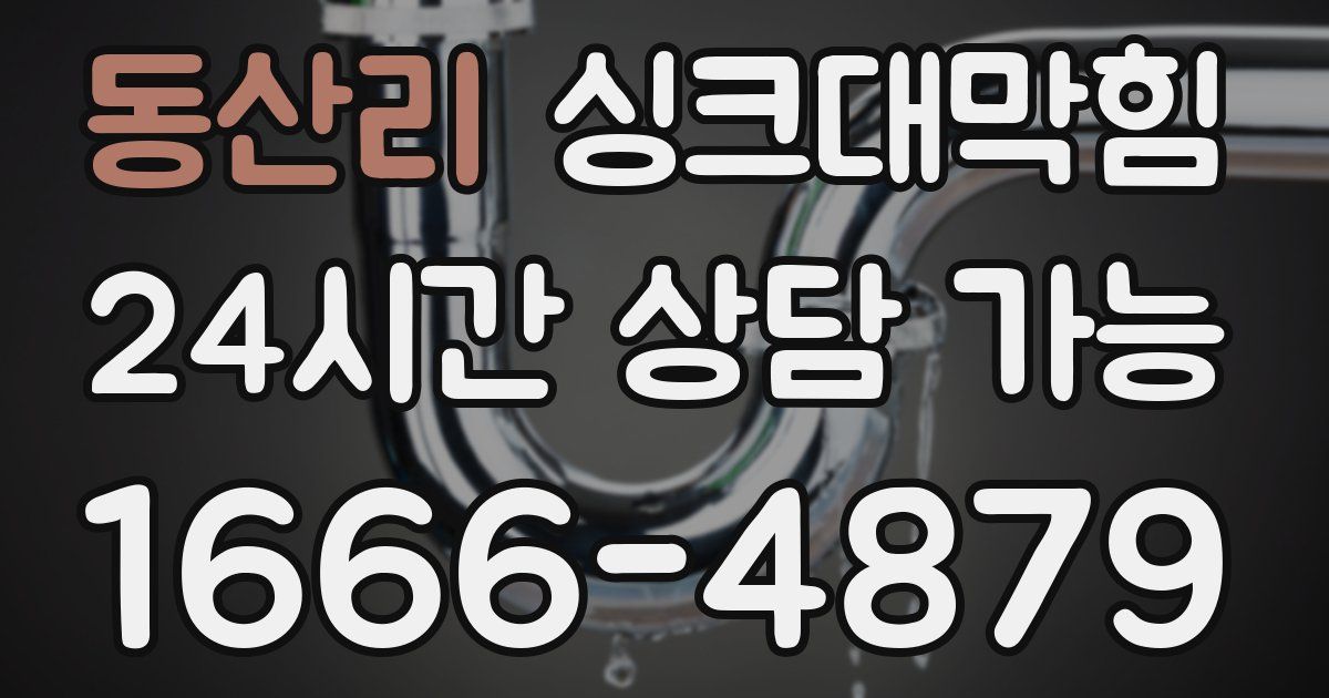 동산리 싱크대 뚫기