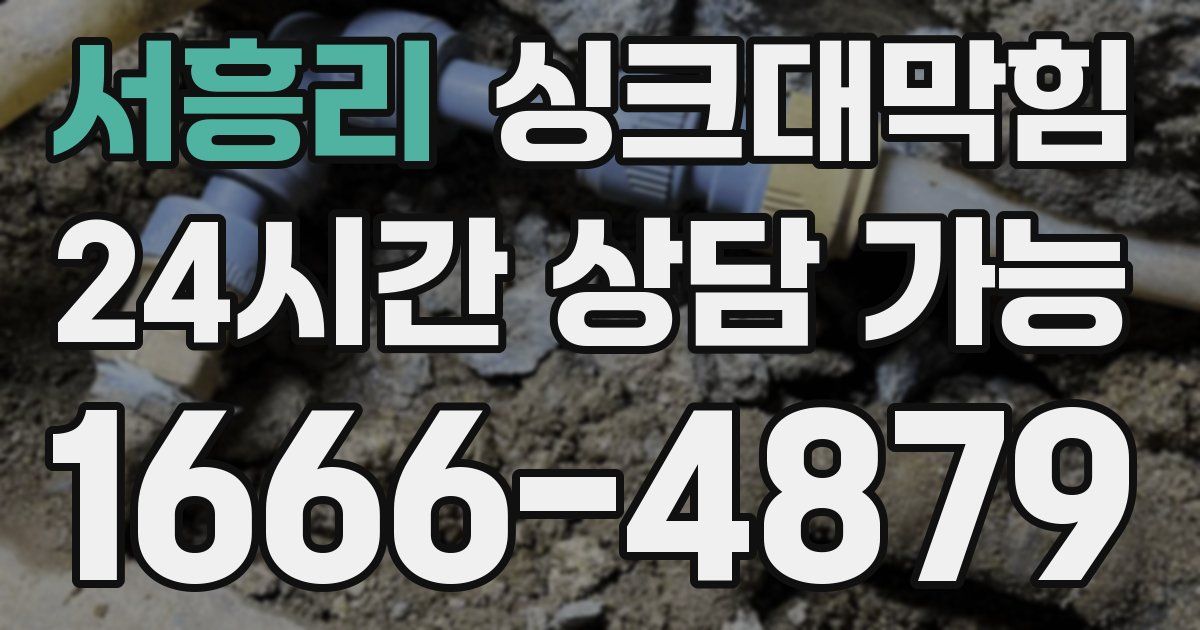서흥리 싱크대 뚫기